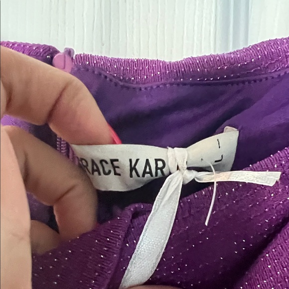 NWT- Grace Karin Elegant Purple Midi Dress - Picture 2 of 4